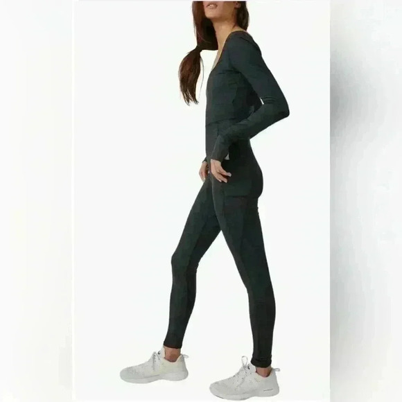 FP Movement by Free People Relieve Crossback Jumpsuit Grey Long Sleeve Small/P - Picture 3 of 9